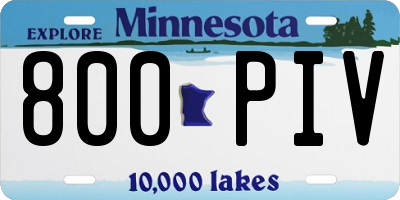 MN license plate 800PIV