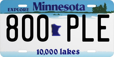 MN license plate 800PLE