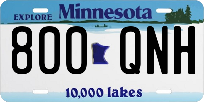 MN license plate 800QNH
