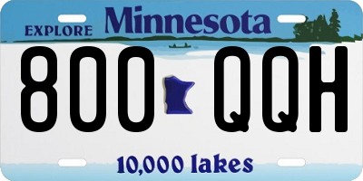 MN license plate 800QQH