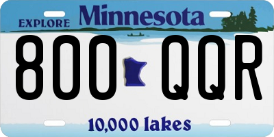 MN license plate 800QQR