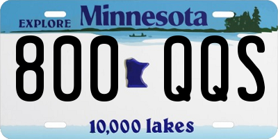 MN license plate 800QQS