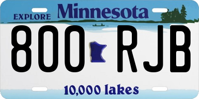 MN license plate 800RJB