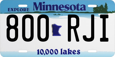 MN license plate 800RJI