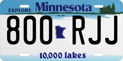 MN license plate 800RJJ