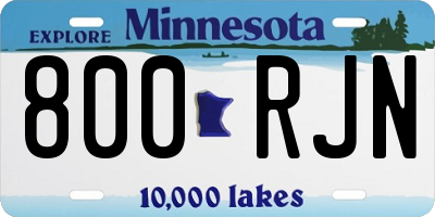 MN license plate 800RJN