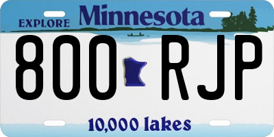 MN license plate 800RJP
