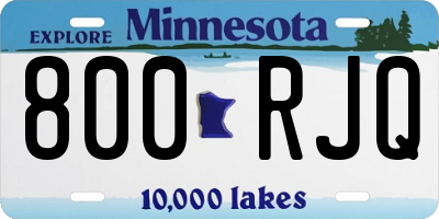 MN license plate 800RJQ