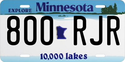 MN license plate 800RJR