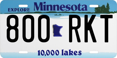 MN license plate 800RKT