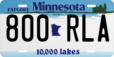 MN license plate 800RLA