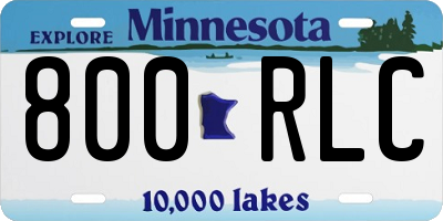MN license plate 800RLC