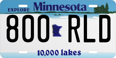 MN license plate 800RLD