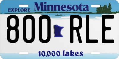 MN license plate 800RLE