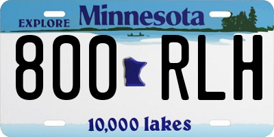 MN license plate 800RLH