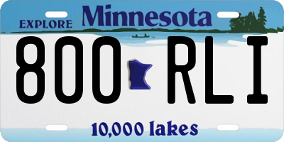 MN license plate 800RLI