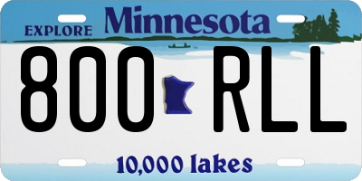 MN license plate 800RLL