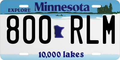 MN license plate 800RLM