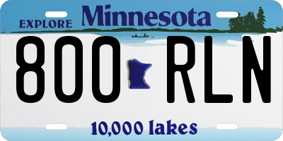 MN license plate 800RLN