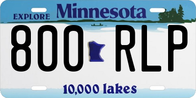 MN license plate 800RLP