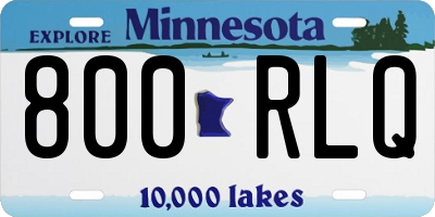 MN license plate 800RLQ