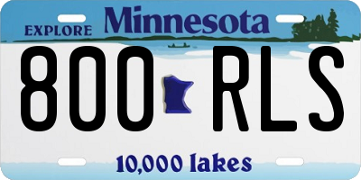 MN license plate 800RLS