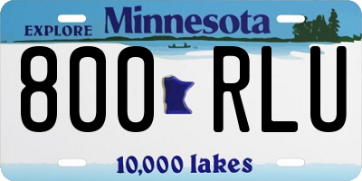 MN license plate 800RLU