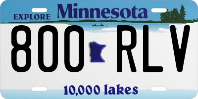 MN license plate 800RLV