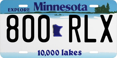 MN license plate 800RLX