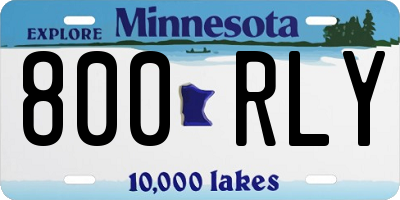 MN license plate 800RLY