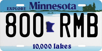 MN license plate 800RMB