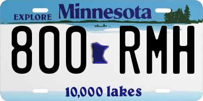 MN license plate 800RMH