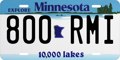 MN license plate 800RMI