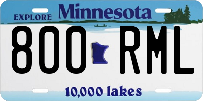 MN license plate 800RML