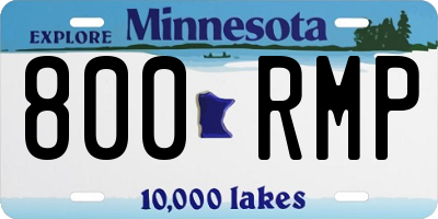 MN license plate 800RMP