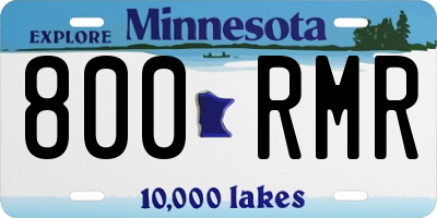 MN license plate 800RMR