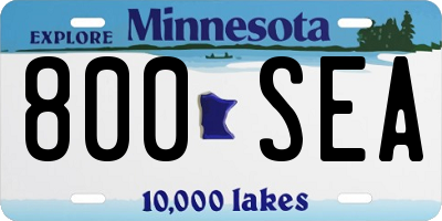 MN license plate 800SEA