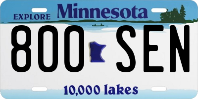 MN license plate 800SEN