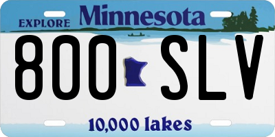 MN license plate 800SLV
