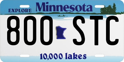 MN license plate 800STC