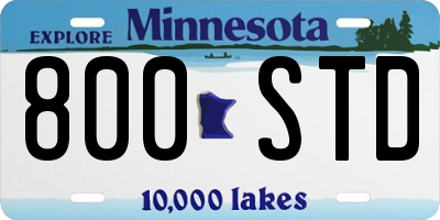 MN license plate 800STD