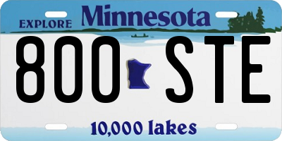 MN license plate 800STE