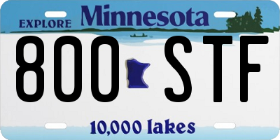 MN license plate 800STF