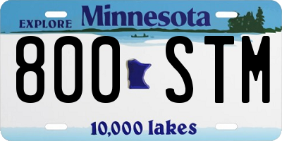 MN license plate 800STM