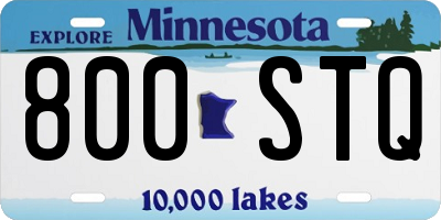 MN license plate 800STQ