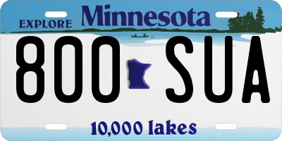 MN license plate 800SUA
