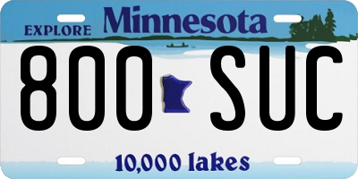 MN license plate 800SUC