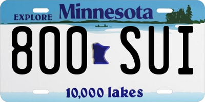 MN license plate 800SUI