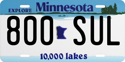 MN license plate 800SUL