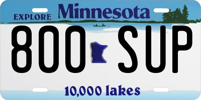 MN license plate 800SUP